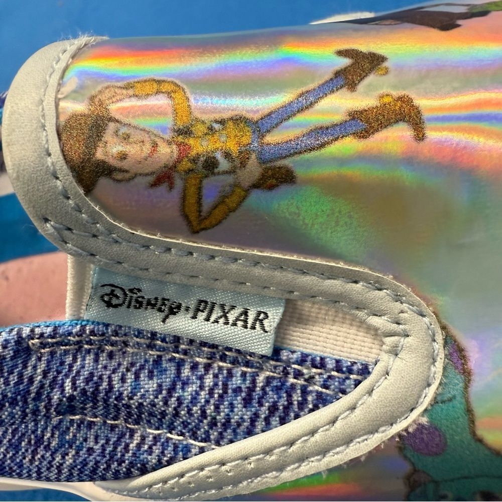 Pixar Ground Up Holographic Slip-On Sneakers size 7 Toy Story‎ Monsters Inc - Picture 9 of 9